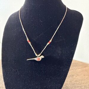 Vintage Sterling and Carnelian Agate Necklace
